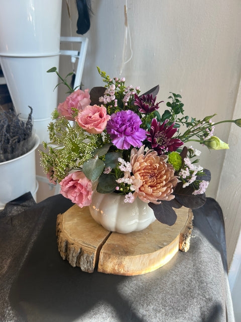 Fall pumpkin centrepiece