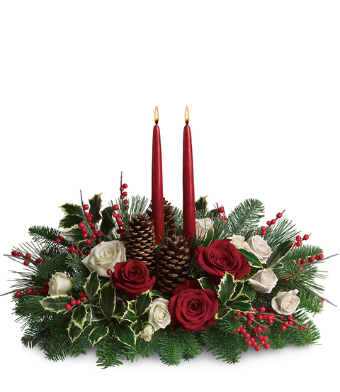 Baker Place Christmas Candle Arrangement